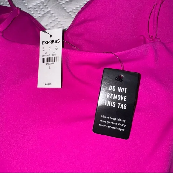 Express Hot Pink Bodysuit - Picture 3 of 3